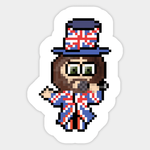 british ry cropped Sticker by animaperio pixel retro